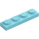 LEGO Himmelblå Plade 1 x 4 (3710)