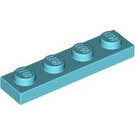 LEGO Hemelsblauw Plaat 1 x 4 (3710)