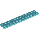 LEGO Sky Blue Plate 2 x 12 (2445)