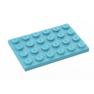 LEGO Himmelblå Plate 4 x 6 (3032)