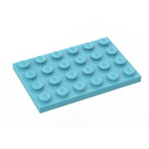 LEGO Himmelblau Platte 4 x 6 (3032)