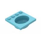 LEGO Himmelblå Sink 4 x 4 Oval (6195)