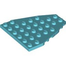 LEGO Bleu ciel Coin assiette 7 x 6 avec des encoches pour tenons (50303)