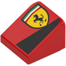 LEGO Slope 1 x 1 (31°) with Ferrari Logo and Black Triangle (Left) (35338 / 112494)