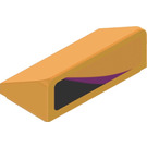 LEGO Slope 1 x 2 (31°) with Black and Purple Shape (Left) Sticker