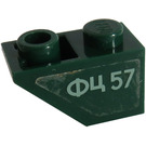 LEGO Helling 1 x 2 (45°) Omgekeerd met Russian Letters 'ФЦ 57' (Rechts) Sticker (3665)