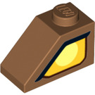 LEGO Slope 1 x 2 (45°) with Yellow eye left (3040 / 29135)