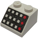 LEGO Helling 2 x 2 (45°) met Vierkant Knoppen en Rood LEDs (3039)