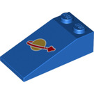 레고 경사 2 x 4 (18°) ~와 함께 Classic 공간 심벌 마크 (17982 / 47699)