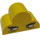 LEGO Steigung 2 x 4 x 2 Gebogen mit Gerundet oben mit Augen (6216)
