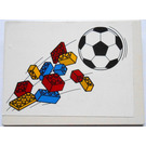 LEGO Pente 6 x 8 (10°) avec rouge, Jaune et Bleu Bricks et Plates et Football Autocollant (4515)
