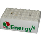LEGO Steigung 6 x 8 x 2 Gebogen Doppelt mit Octan Logo und 'Energy' Aufkleber (45411)