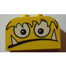 LEGO Helling Steen 2 x 4 x 2 Gebogen met Monster Gezicht (Puntig Tanden) (4744)