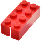 LEGO Slotted Kloss 2 x 4 (2 Opposite Slots)