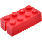 LEGO Slotted Steen 2 x 4 zonder buizen aan de onderzijde, 1 sleuf