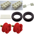 LEGO Small Wheels with accessories Parts Pack Set 900-2