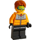 LEGO Snow Tuber - Bright Lys orange Jakke Minifigur