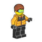 LEGO Snow Tuber - Bright Light Orange Jacket Minifigur