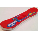 LEGO Snowboard with Blue, White and Yellow Decoration