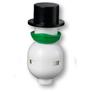 LEGO Snowman - Top Hat and Green Scarf Minifigure