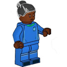 LEGO Soccer Player, Female (Black Bun Hair) Minifigure