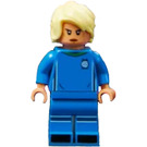 LEGO Soccer Player, Female, Blue Uniform, Blonde Hair Minifigure