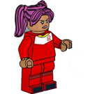 LEGO Fotboll Player, Kvinna (Magenta Hår) Minifigur