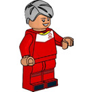 LEGO Soccer Player, Female (Medium Stone Grau Haar) Minifigur
