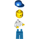 LEGO Soccer player mit Weiß Torso und Blau Beine Minifigur