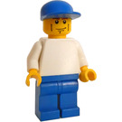 LEGO Voetbal player met Wit Torso en Blauw Benen Minifiguur