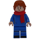 LEGO Soccer Spectator with Blue Uniform and Dark Orange Hair Minifigure