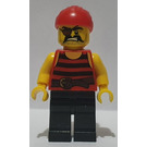LEGO Soldiers Outpost Pirate avec Noir et rouge Rayures Shirt et Brown Eyepatch Figurine