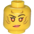 LEGO Sora Head with Golden Whiskers and Pink Eyes (Recessed Solid Stud) (3274)