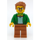LEGO Ruimte Observer, Female in Green Top met necklace Pendant minifiguur