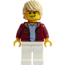 LEGO Sports Car Driver with Dark Red Jacket Minifigure