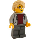 LEGO sporter Bil Förare med Brungul Hår Minifigur