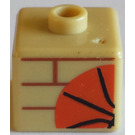 LEGO Platz Bead mit Mauer und Basketball Muster