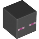 LEGO Square Minifigure Head with Enderman Purple Eyes (20052 / 28272)
