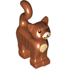 LEGO Standing Katze mit Lange Schwanz mit Tan Fur und Streifen (16237 / 32714)