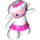 LEGO Standing Lamb con Rosa Tutu Figura Duplo