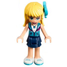LEGO Stephanie with Azure Jacket and Dark Blue Skirt with Azure Bow Minifigure