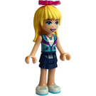 LEGO Stephanie with Azure Jacket and Dark Blue Skirt with Magenta Bow Minifigure
