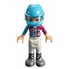 LEGO Stephanie met Blauw Helm Minifiguur