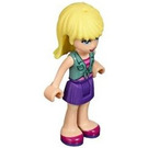 LEGO Stephanie met Dark Purple Skirt en Sand Green Blouse over Striped Shirt minifiguur