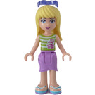 LEGO Stephanie with Lime Striped Top and Lavender Skirt with Sunglasses Minifigure