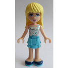 LEGO Stephanie with Medium Azure Layered Skirt and White One Strap Top with Stars Minifigure