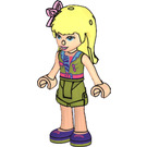 LEGO Stephanie with Olive Green Outfit and Flower Minifigure