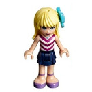 LEGO Stephanie with V-Striped Top and Bow Minifigure