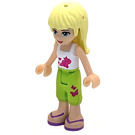 LEGO Stephanie met Wit en Roze Ster Top Minifiguur