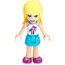 LEGO Stephanie with White Palm Tree Top and Azure Skirt Minifigure